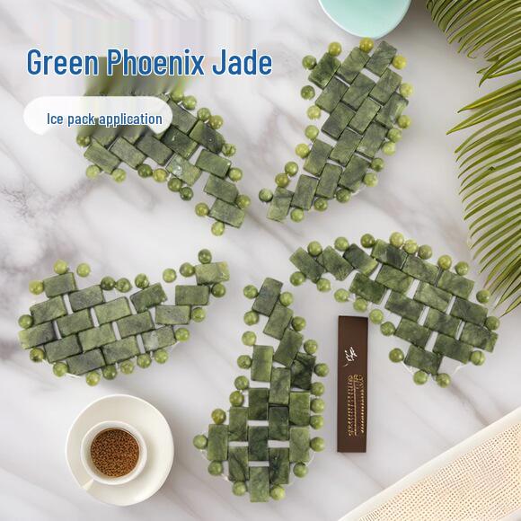 Xiuyan Jade Kühlkissen - Natürlich schweißresistent, atmungsaktiv und mit hohlem Design für Halswirbelstütze und Sommerkomfort.