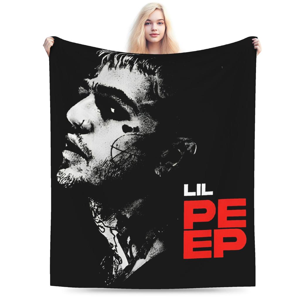 Lil Peep Cool Rapper Deky Super Měkký Samet Pohodlný Dárek Přehoz Plyšová Tenká Přikrývka
