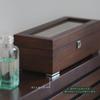 Solid Wood Watch Case for 5 Wooden Display Case with Transparent Collection Box for Men and Design with and Watches, Window, Cover, Women, Heavy-Duty
