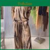 Full Floral Printed Sleeved Women Holiday Loose Suit Set
