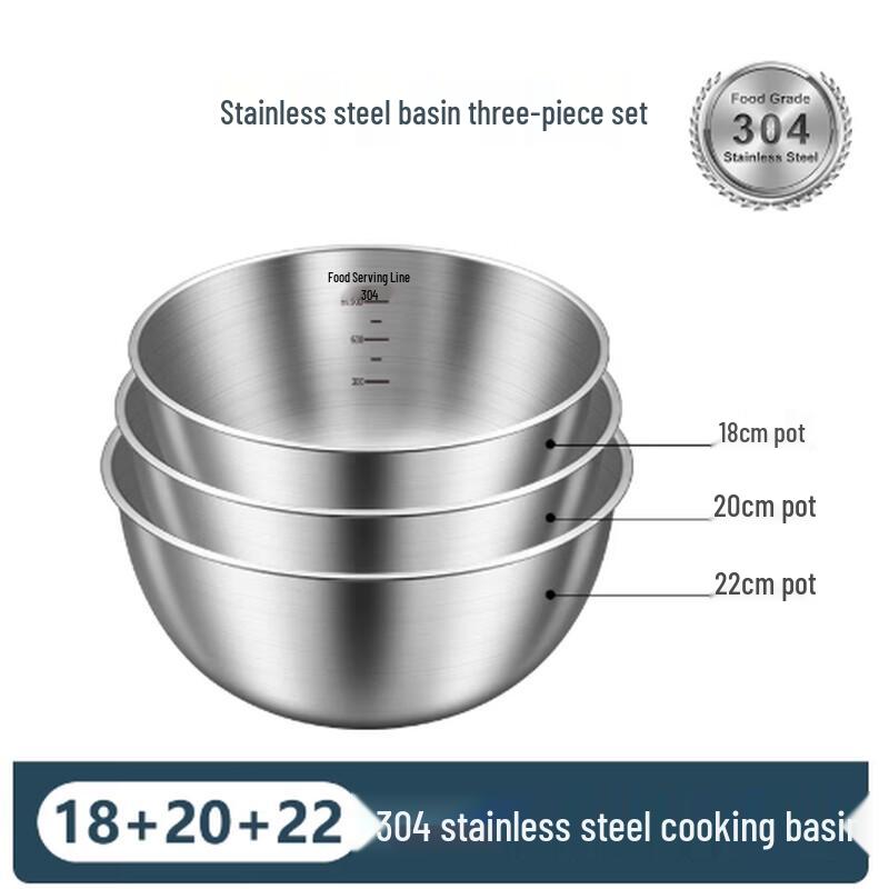 Mengzhang Food Grade 304 Stainless Steel Mixing Bowl