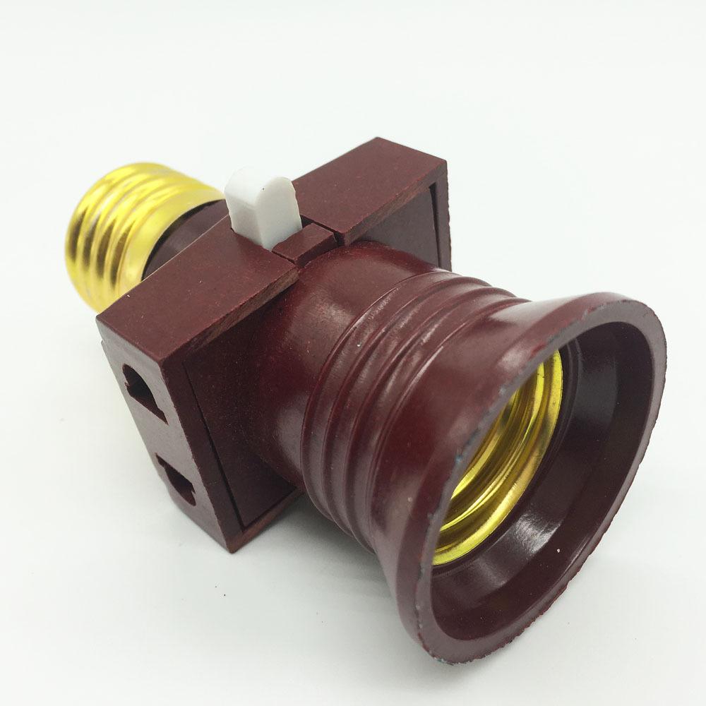 110-250V E27 Screw Base Light Bulb Holder Convert To With Switch Lamp Socket New