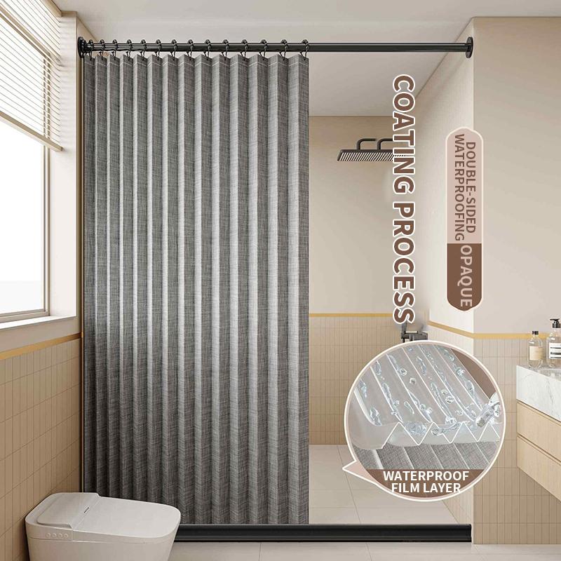 Modna Składana Dwustronna Magnetyczna Zasłona Prysznicowa Gruba Tkanina Wystrój Domu Zasłona Dzieląca Prysznic do Wystroju Łazienki