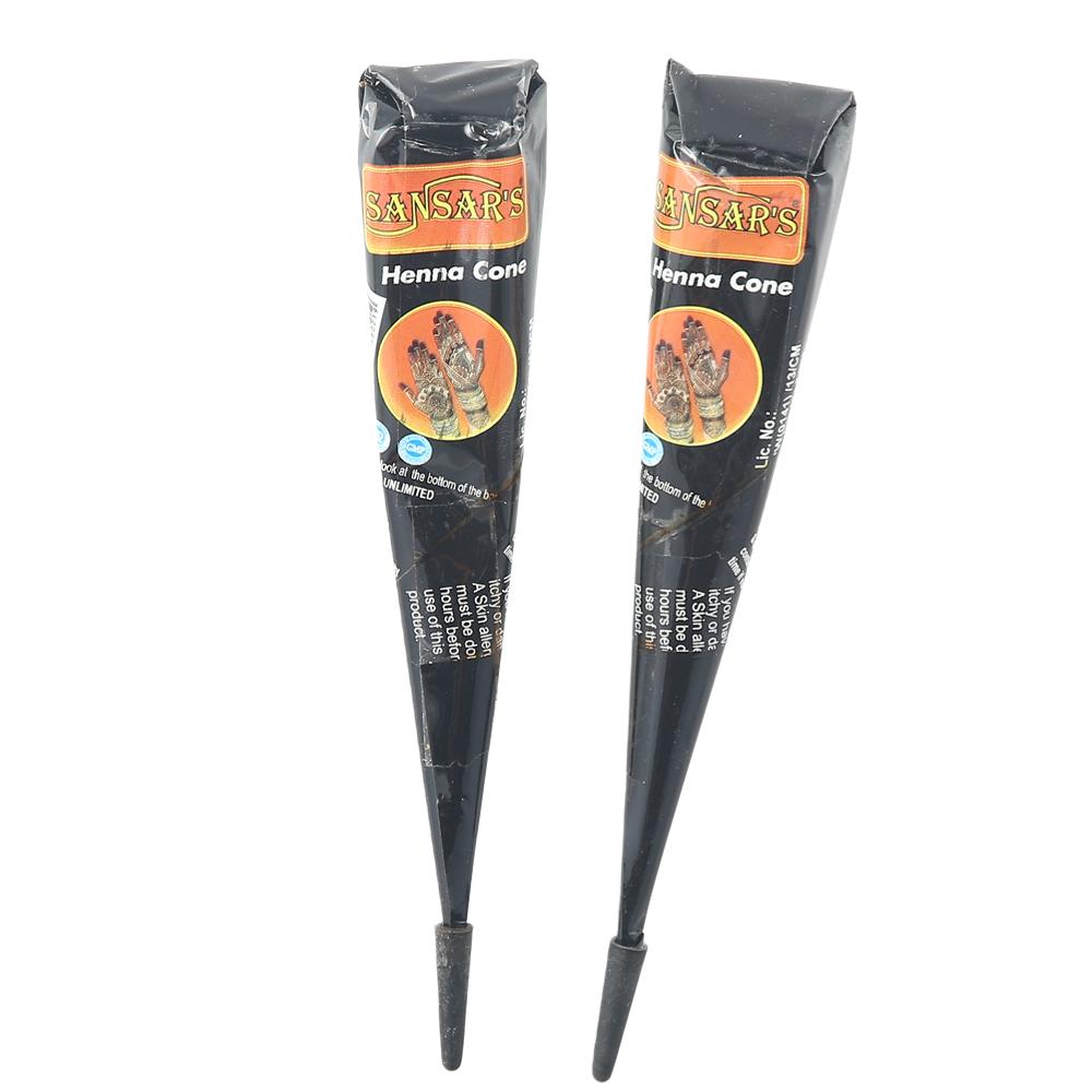 Henna Cones Pre-Mixed Temporary Tattoo Indian Henna Black Brown Body Art Stickers For DIY Body Art Cosmetic Beauty All Ages