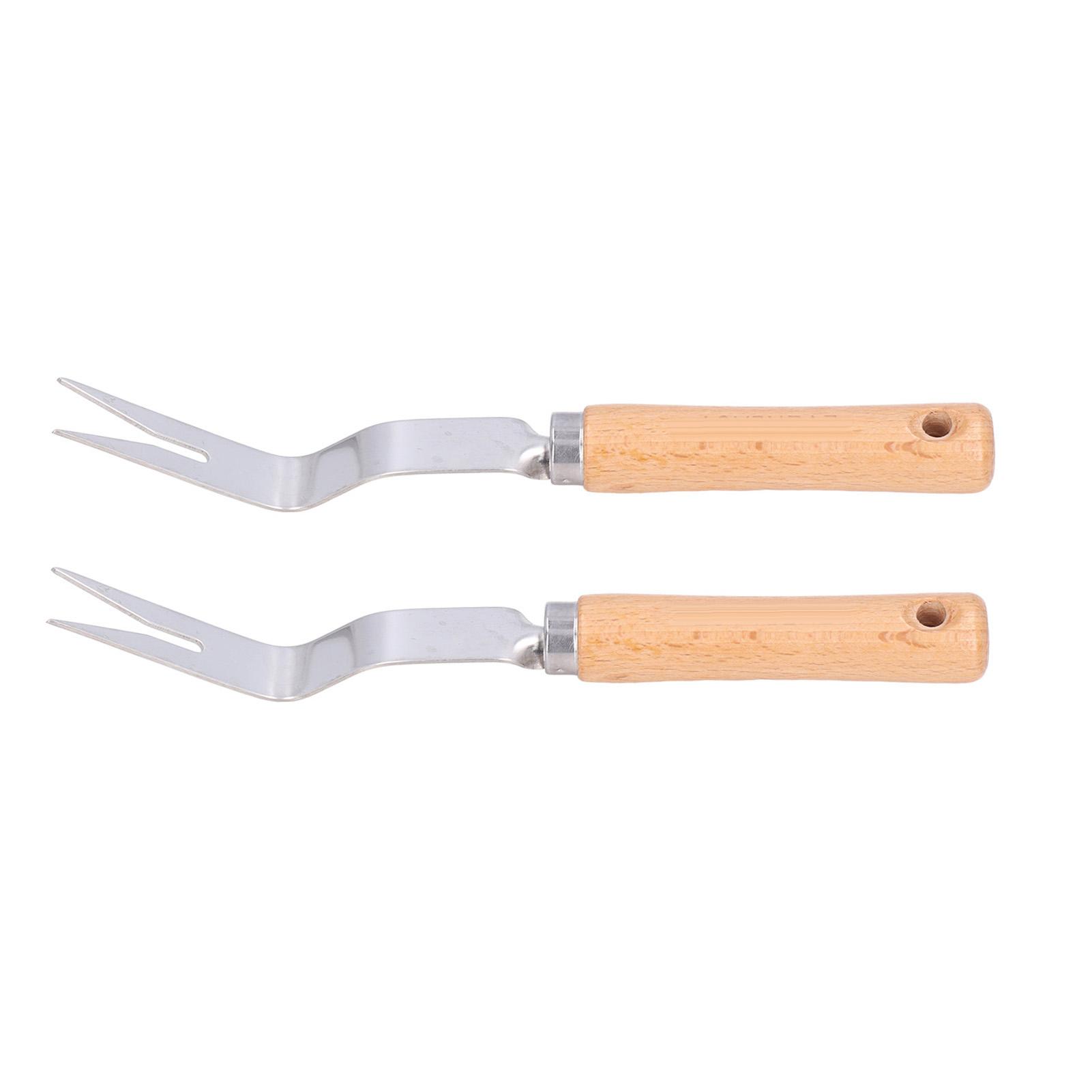 2Pcs Garden Hand Weeder Tool Wild Grass Removal Puller Potherb Digger Stainless Steel for Gardening Flower Planting