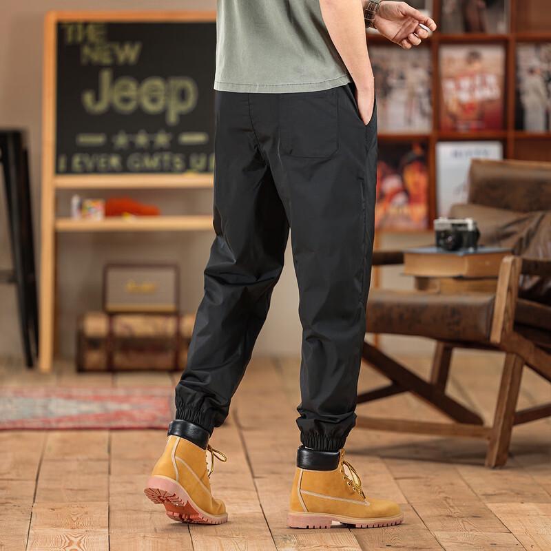 Jeep Men's Retro Loose Cargo Jogger Pants