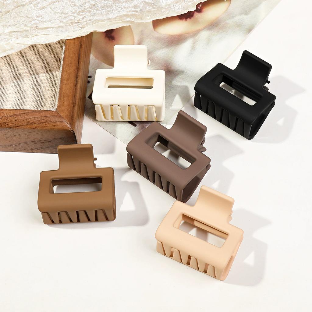 5/10 SZT Małe Klipsy do Włosów w Kształcie Kwiatka dla Kobiet Dziewcząt, Matowe Prostokątne Klipsy Szczękowe, Półokrągłe Spinki do Cienkich Włosów Akcesoria do Włosów