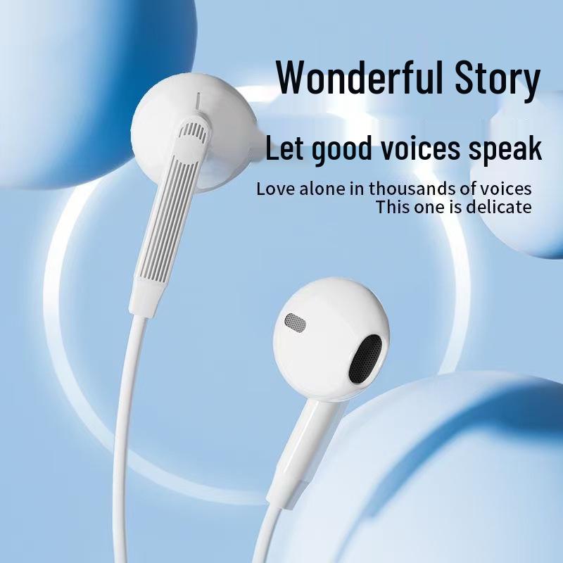 Yongteng In-Ear Wired Earphones with Mic, High-Quality Sound & Deep Bass, Compatible with Apple & Android Phones
