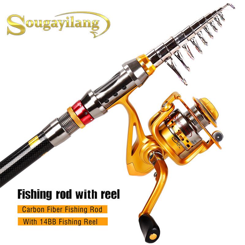Buy Spinning Fishing Rod Combos Fishing Rod Reel Set Telescopic Fishing