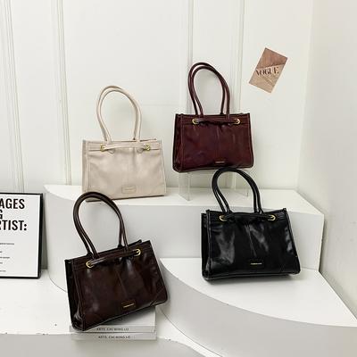 Large Capacity Retro Tote Bag for Women  New Autumn and Winter Soft Leather Underarm Bag Texture Fashionable Shoulder Bag