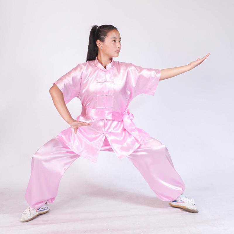 Children's and Adults' Short-Sleeved Tai Chi and Wushu Performance Suit