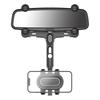 Rear View Glass Phone Holder,Rotatable and Retractable, Universals Mount, Cellphone Car Mount for 4''-7'' Device