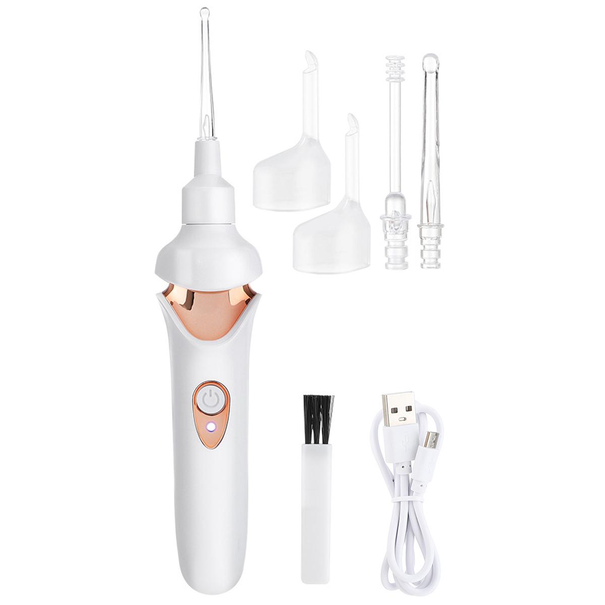 Electric Vacuum Ear Wax Remover Luminous Ear Pick Suction Device Ear Picking Spiral Ear Cleaning Tools For Children Kids Adults
