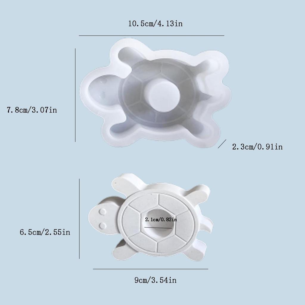 Little Turtle Candle Holder Mold Aromatherapy Long Candle Holder Plaster Molds Drip Molds