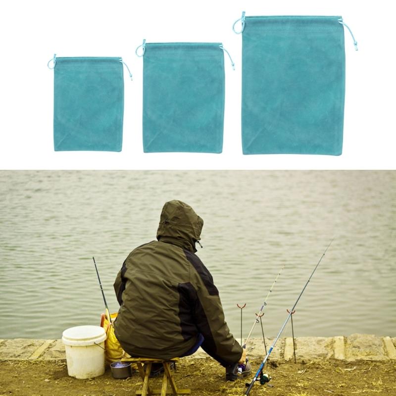 Drawstring Fishing Reel Storage Pouch Bag Portable Fishing Reel Protect Fishing Tackle Bag Fishing Gear Accessory Bag