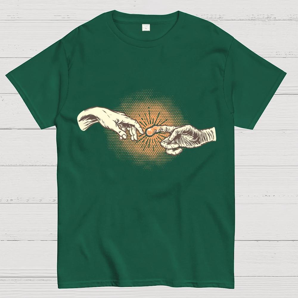 First Contact Unisex 100% Cotton Summer Casual Cool Loose T-Shirt