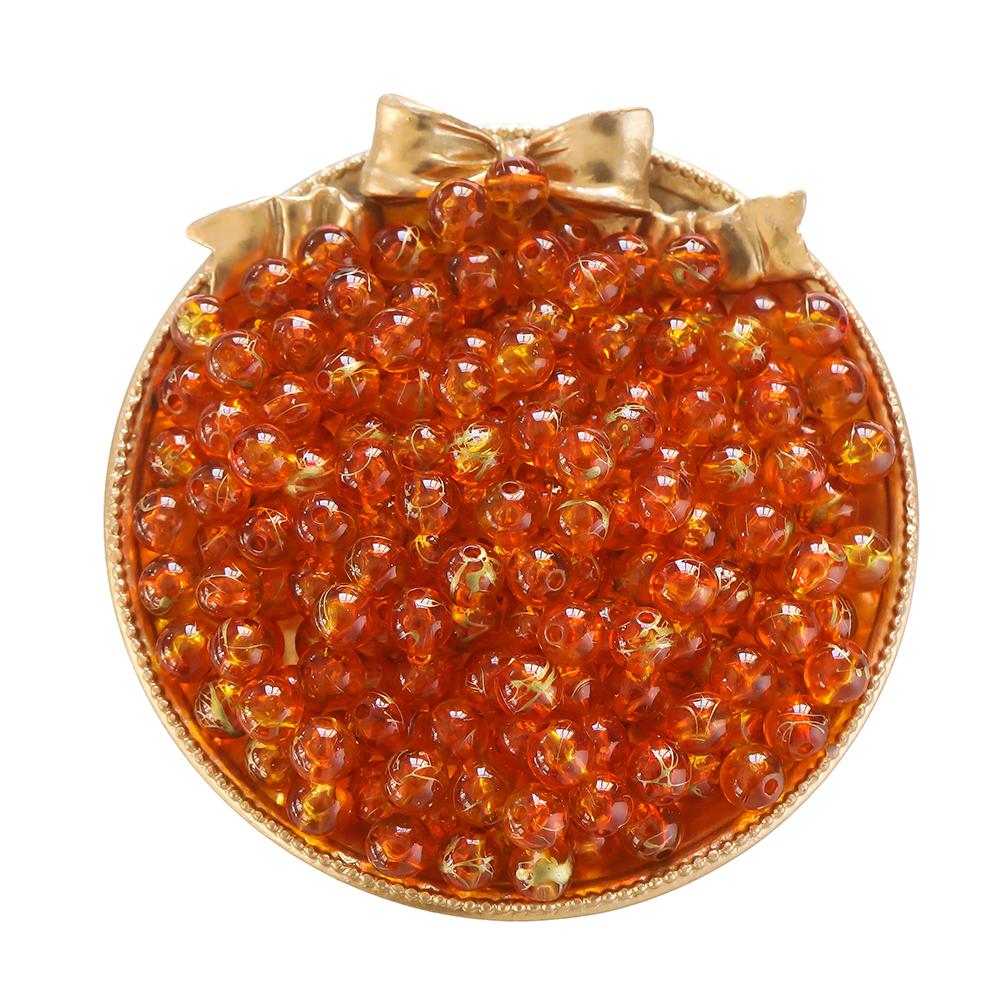 

20 50 шт./лот 8 мм Разноцветные Круглые Акриловые Бусины С Позолоченным Покрытием Разделительные Бусины Для DIY Браслета Ожерелья Фурнитура 20pcs оранжевый