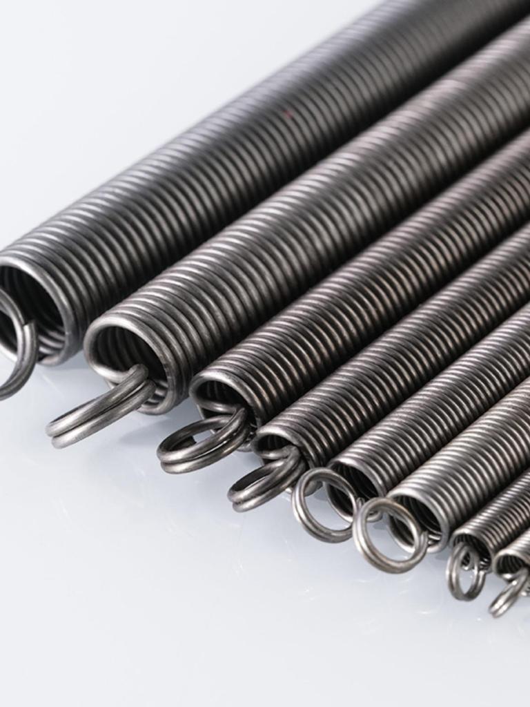 Double Loop Hook Tension Spring, Steel Wire 0.3-6mm, 3-50mm Outer Diameter