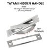 Door Knobs Embedded Handle Invisible Handle Recessed Silver Zinc Alloy Electroplating Floor Cabinet Flush Building