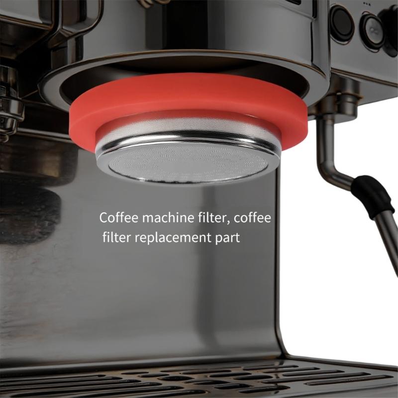 Stainless Steel 58mm E61 Brewing Head Filter Screen With Silicone Seal Rings For Home Baristas Improved Coffee Flavor