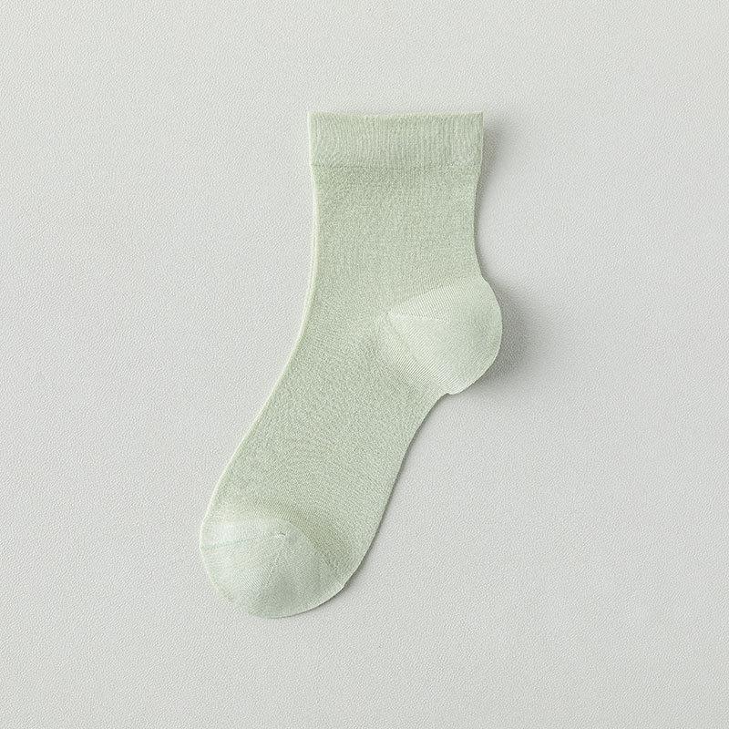 Female Summer Thin Cool Breathable Antibacterial Deodorant Boneless Moon Socks