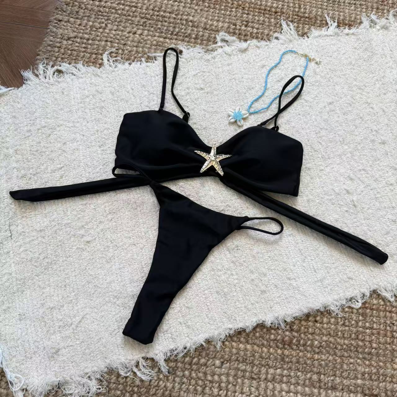 2026 European and American New Fashionable and Sexy Split Swimsuit Women s Bikini Two-piece Bikini S