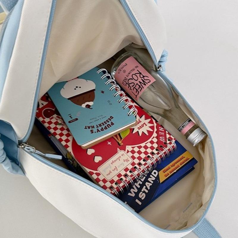 School bag new high-value college style fresh and sweet candy-colored backpack junior high school students lightweight spring outing backpack