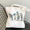 Kawaii Catshark Print Canvas Harajuku Shoulder Bag