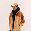 Timberland Color Block Windbreaker Lightweight Hooded Jacket Outdoor Hiking Waterproof Unisex Jacket Medium-Brown A5Z3Y-K43