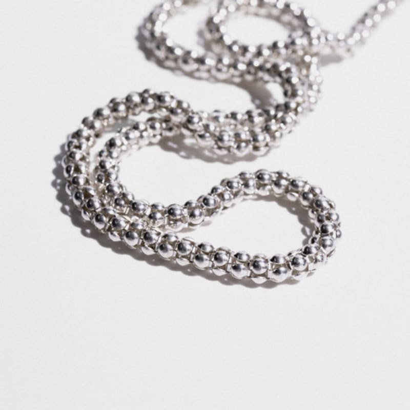 Kiee Oshimu (Silver925) 1001 Sphere Silver Necklace