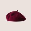Vintage Wool French Beret for Women Solid Fashion Simple Casual Beret Solid Classic Breathable Soft Comfortable Hat for Fall Winter