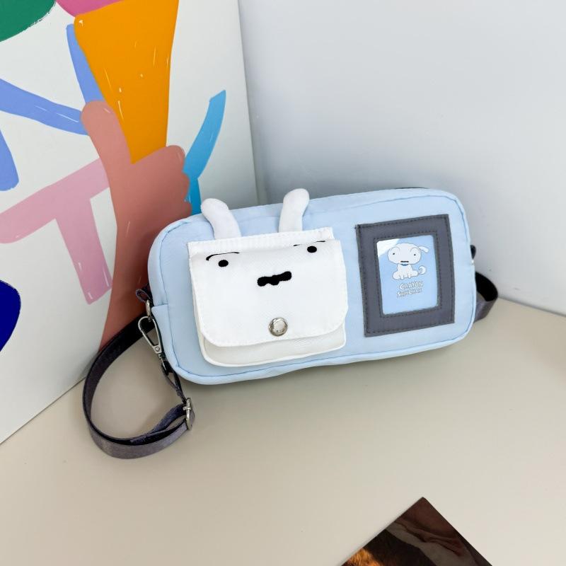 

Cute pencil bag wind bag female cute large-capacity commuter women s bag niche high-end sense simple storage messenger bag светло-синий