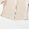 European and American French Women's Clothing Fashionable and Versatile Temperament, Short-sleeved V-neck Structure Knitted Sweater Jacket
