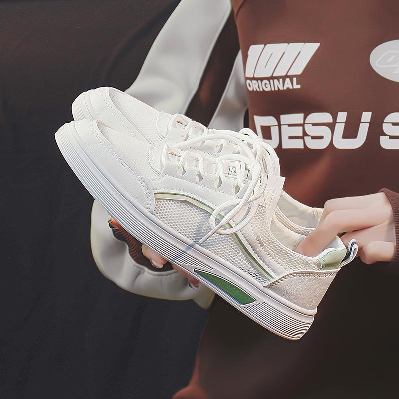 

Женская белая обувь лето новая универсальная повседневная сетчатая обувь с вырезами дышащая тонкая подошва женская обувь 35