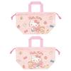 Skater Children's Lunch Box Drawstring Bag with Gusset Kids Made in Japan Sanrio Hello Kitty Big Ribbon Girls KB7