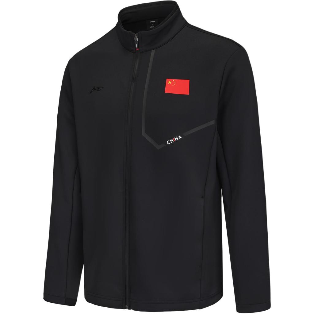 Li Ning Comfortable Casual Simple Breathable Zipper Stand Collar Versatile Jacket Men Jackets Black AWDUH97-1
