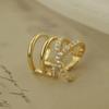 S925 Sterling Silver No Piercing Women's Ear Cuff, Luxury Full Diamond Earrings, Niche Design, Gold-Plated High-End Ear Jewelry.
