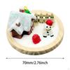 Small Christmas Snow House Mini Villa Xmas Gifts Scene Home Decor Decoration for 1/6