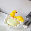 High-end Soap Tray Cartoon Soap Dish Drain Rack Decorative Duck Soap Holder  Toilet
