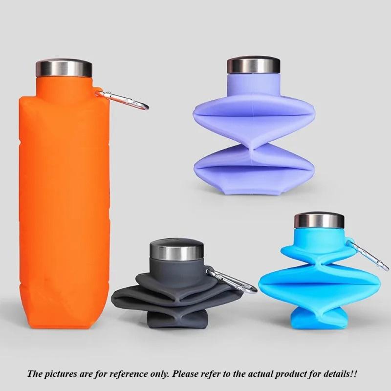 700Ml Silicone Folding Water Bottle Creative Outdoor Portable Stretch Cup Food Grade Outdoor Sport Water Bottle Foldable Cup Set