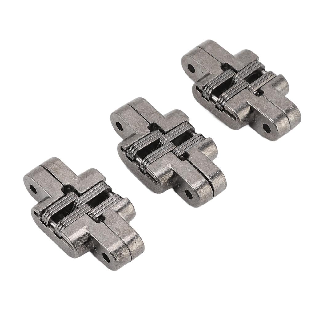 3 Pcs 43mm Mini Door Lock Hinges Invisible 180 Degree Zinc Alloy Cross Hinge for Cabinet Jewel Box