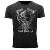 Vintage Odin Nordic Warriors Crossed Axe Valhalla TShirt 100 Cotton ONeck Short Sleeve Summer Casual Mens Tshirt Streetwear