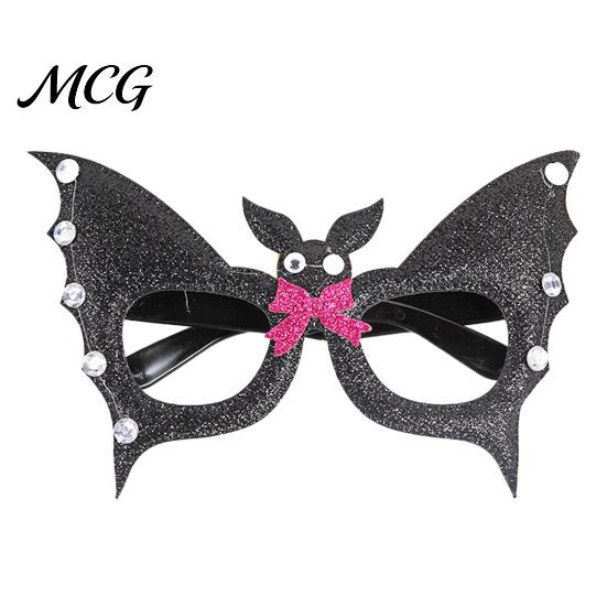 Adult Halloween Glasses Party for Kids Adults, Glitter Frame Cosplay Decoration, Funny Pumpkin Skull Ghost Bat Eyewear Accessory Favors Photo Props