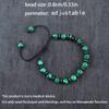 Handmade Adjustable Unisex Natural Malachite & Black Onyx Beaded Bracelet