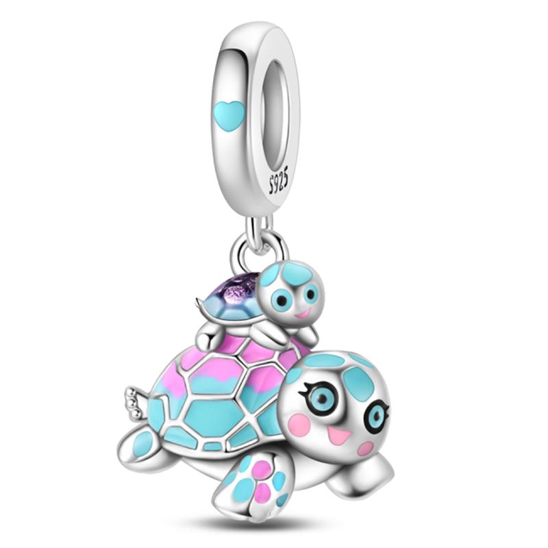 Fashion 925 Silver Summer Ocean World Series Sea Turtle Starfish Crab Octopus Charms Beads Fit 925 Bracelet DIY Jewelry