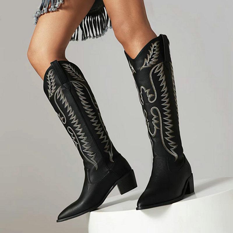 

Новые большие женские туфли High Barrel с вышивкой Knight