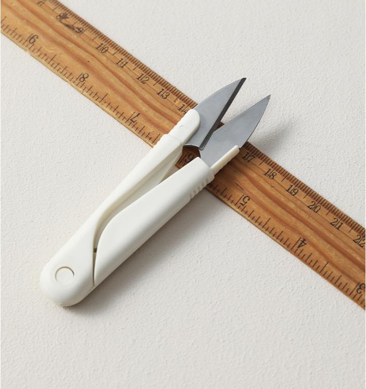 3pc U Shape Thread Snips Set with Protective Caps Household Sewing Scissors for Precise Thread Cutting and Fabric Trimming