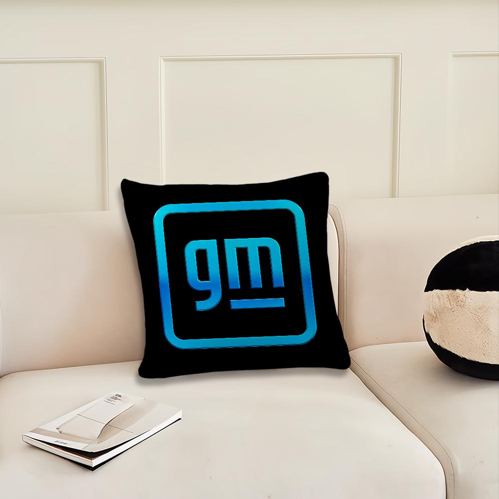 Logo G-General M-Motors Fashion Cushion Cover Living Room Headboard Office Cushion Bedroom Cushion Sofa Nap Time Pillow Case