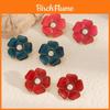 Style Flower Drop Oil Steel Earrings For Women Fashion Jewelry