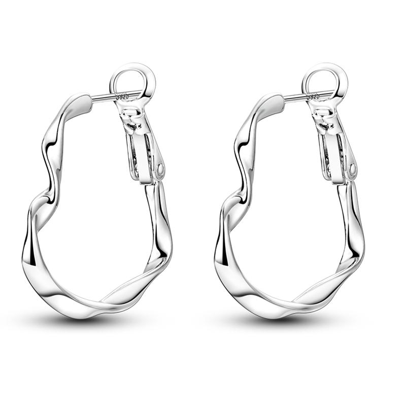 Boucles d'Oreilles Anneaux Empilés en Argent 925 Bijoux d'Oreille de Designer pour Femme Boucle d'Oreille Simple Pendientes de Luxe Bijoux de Mode